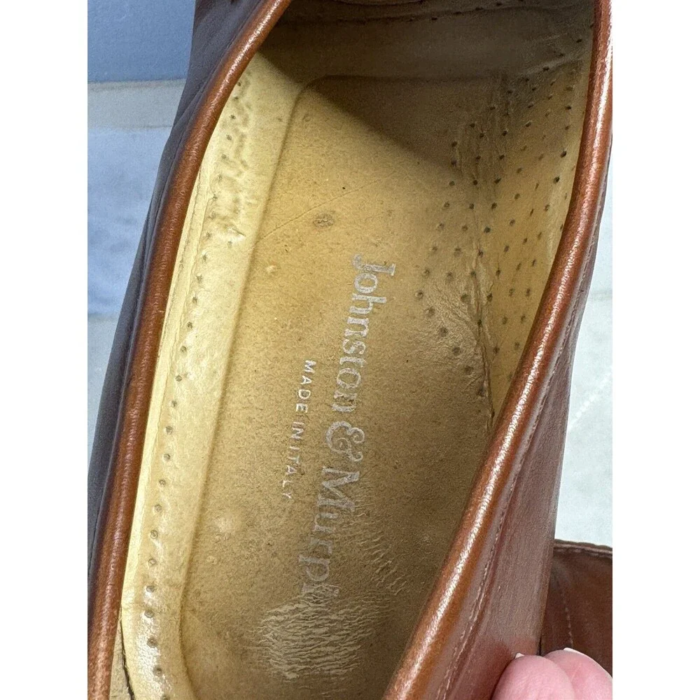 Johnston & Murphy Brown Slip On Loafers 10 C